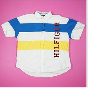 Tommy Hilfiger Spell Out Button Down Front 2XL